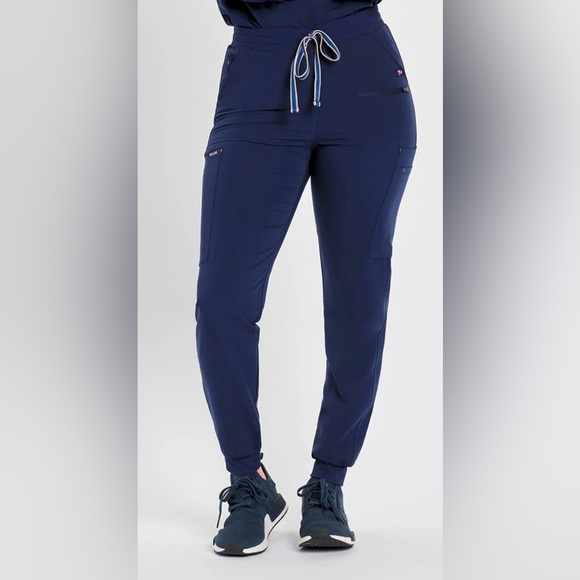 Dolan Women's 5X Navy Blue Scrub Jogger Pants - 11 Pocket Core Scrub - Picture 1 of 8